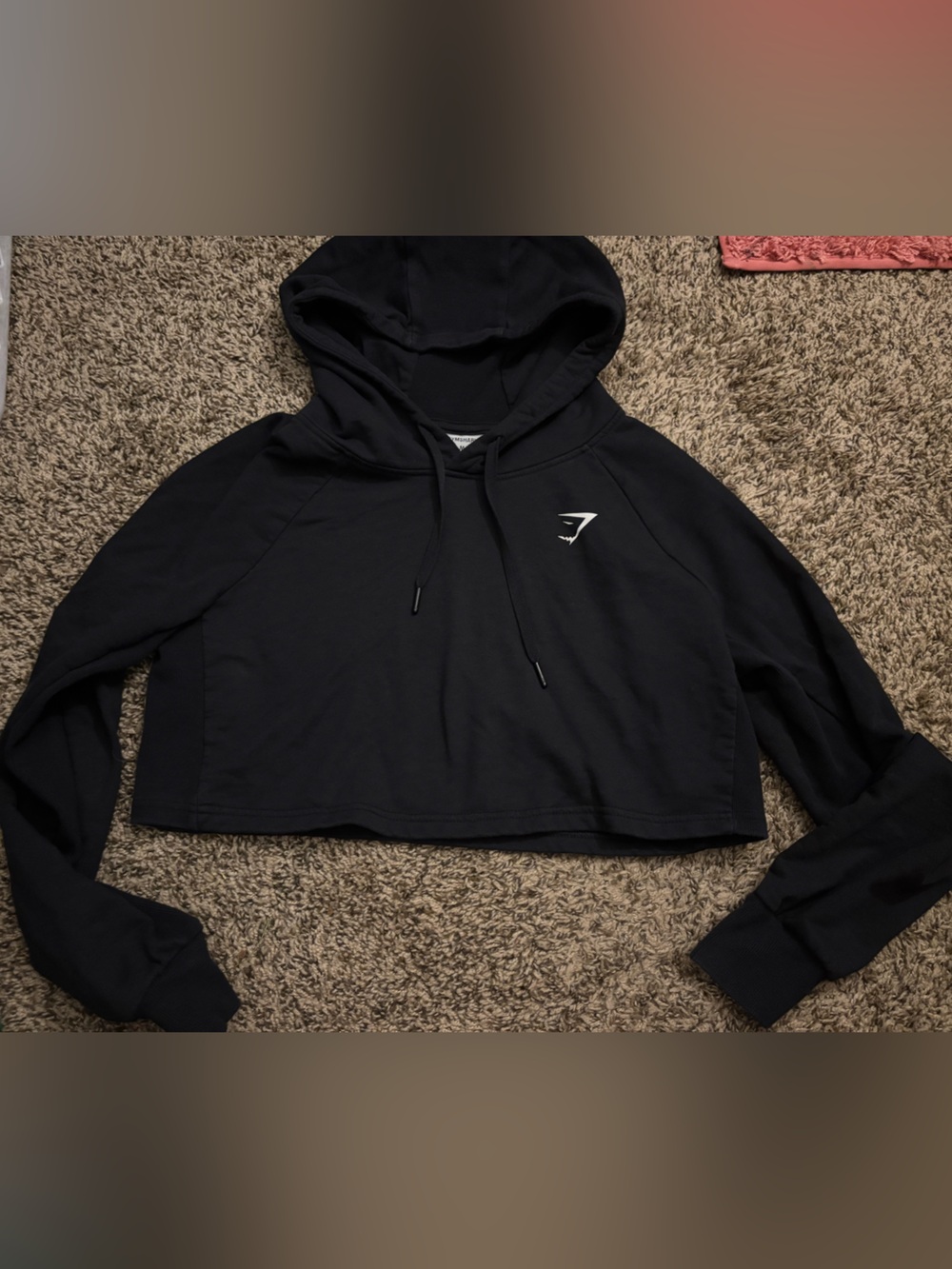 Gymshark Black Zip-Up Cropped Hoodie
